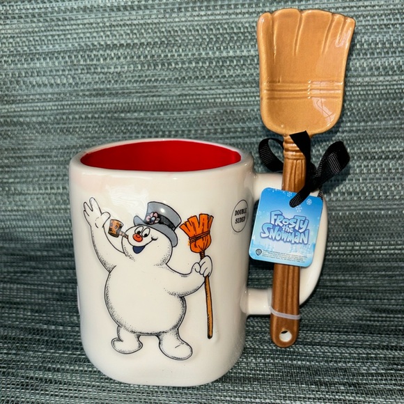 Rae Dunn | “Frosty The Snowman” Mug w/Shovel Stirring Spoon - Picture 1 of 5